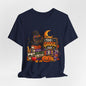 Too Ghoul for School Teacher Halloween Shirt, Black Cat Spooky Teacher Tee, Cute Halloween Classroom Graphic T-Shirt