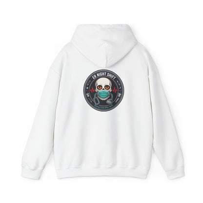ER Night Shift Halloween Sweatshirt – Saving Lives After Dark Skeleton Medical Crewneck – Emergency Room Healthcare Shirt