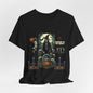 Dancing Skeleton Halloween Shirt, Vintage Spooky Graphic Tee, Graveyard Halloween T-Shirt, Retro Skeleton Party Tee