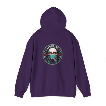 ER Night Shift Halloween Sweatshirt – Saving Lives After Dark Skeleton Medical Crewneck – Emergency Room Healthcare Shirt