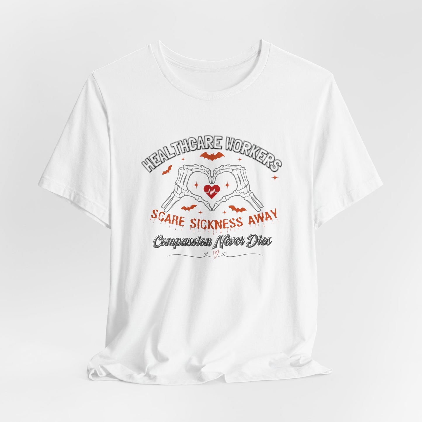 Healthcare Workers Halloween Shirt – Scare Sickness Away Skeleton Hands Tee