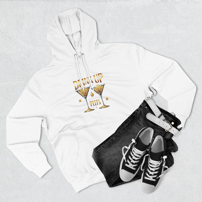 Drink Up Peeps Hoodie — New Years Gold Champagne Sweatshirt