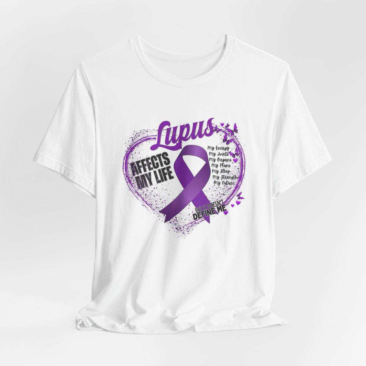 Lupus Affects My Life But Doesn’t Define Me Shirt | Purple Ribbon Lupus Awareness Tee