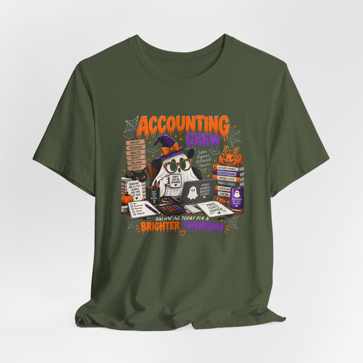 Tee - Accounting Crew Halloween Shirt – Same Figures Different Haunts Spooky Accountant Tee