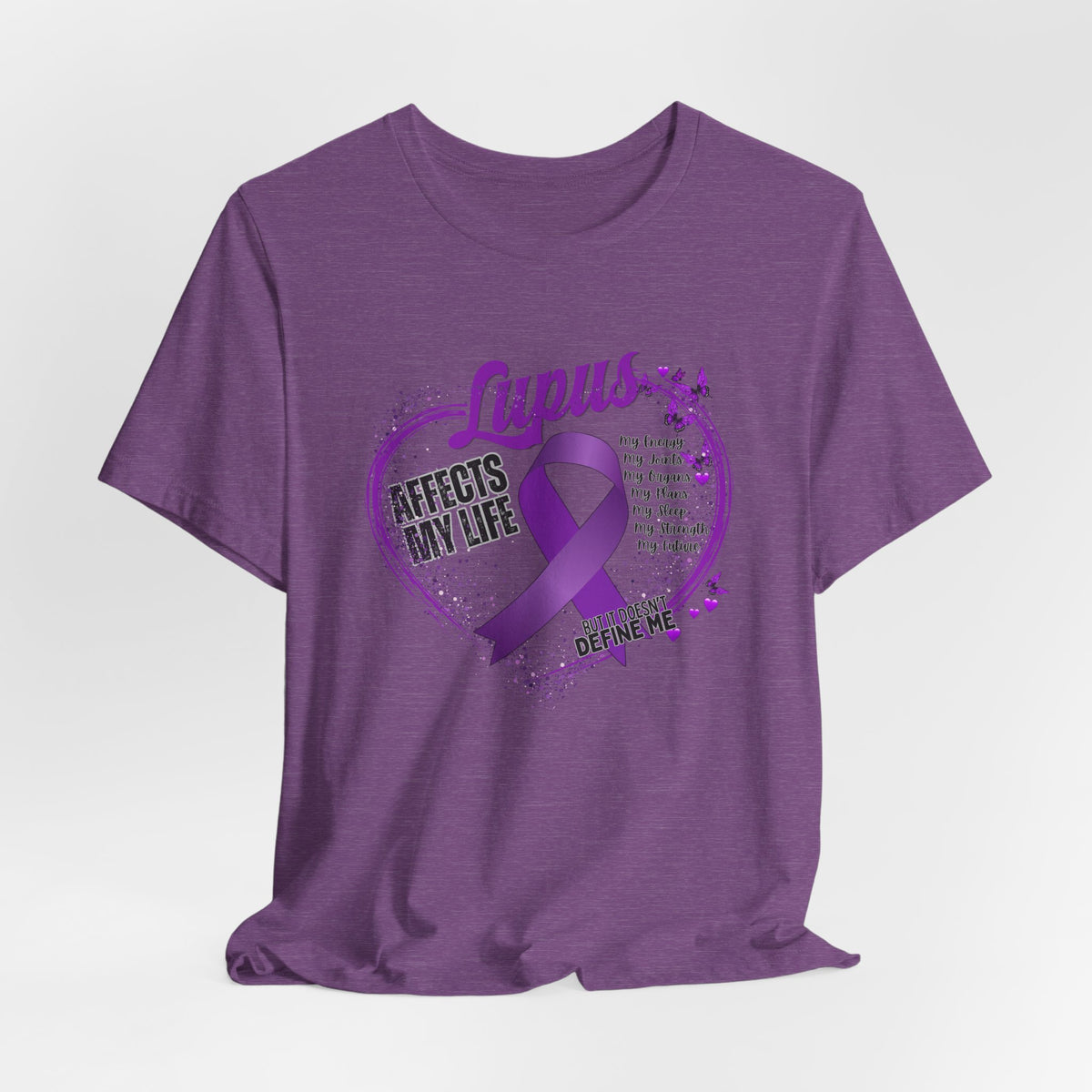 Lupus Affects My Life But Doesn’t Define Me Shirt | Purple Ribbon Lupus Awareness Tee