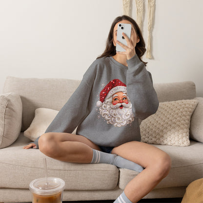 Vintage Santa Face Christmas Sweatshirt