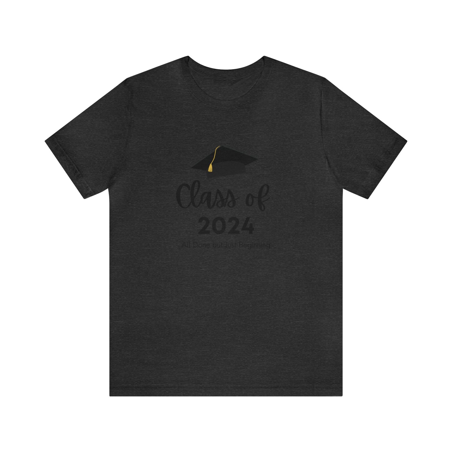 Class of 2024 - Graduation - Black Lettering - multi colors - Unisex Jersey Short Sleeve Tee