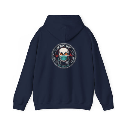 ER Night Shift Halloween Sweatshirt – Saving Lives After Dark Skeleton Medical Crewneck – Emergency Room Healthcare Shirt