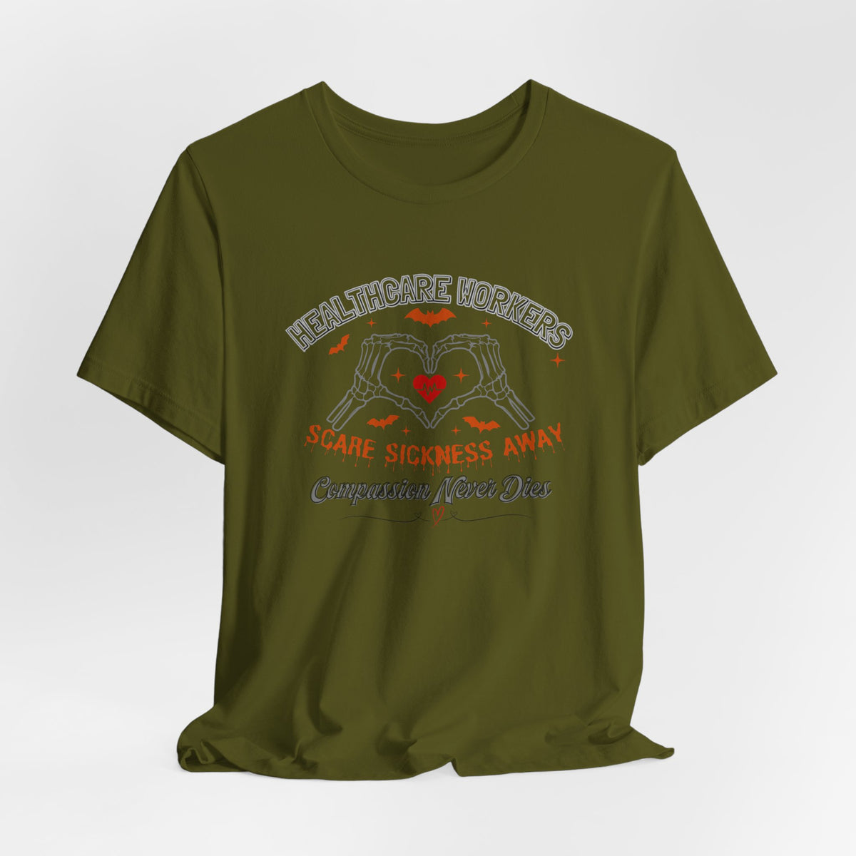 Healthcare Workers Halloween Shirt – Scare Sickness Away Skeleton Hands Tee