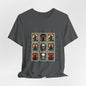 Vintage Halloween Stamp Shirt, Retro Spooky Postage Graphic Tee, Skeleton Raven Pumpkin Halloween T-Shirt