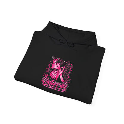 Pink Butterfly 'Be Remarkable' Hoodie - Women's Inspirational Graphic Sweatshirt