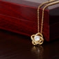 "Bound by Love: Elegant Love Knot Necklace"