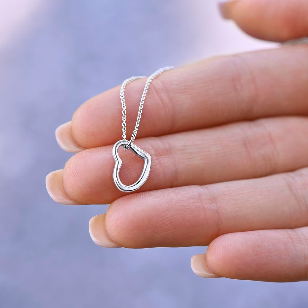 "Sublime Tenderness: Delicate Heart Necklace"